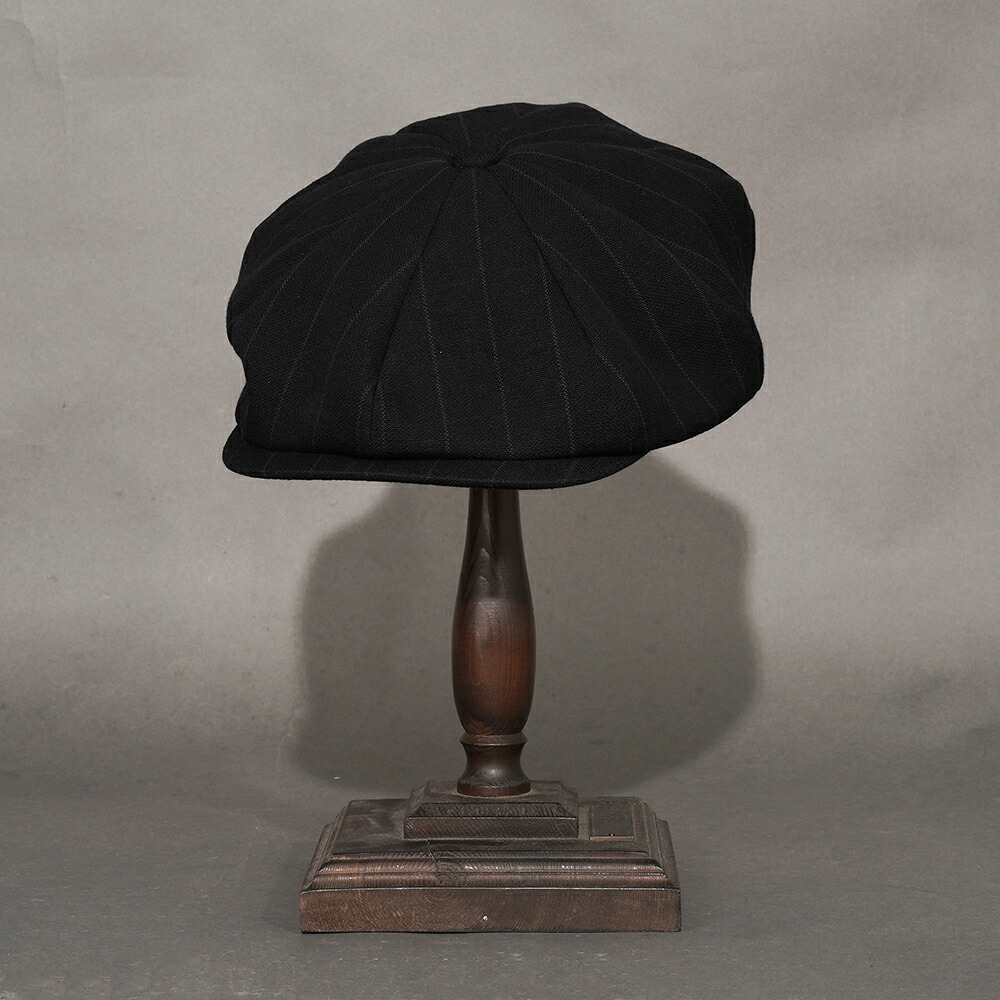 PORTER CLASSIC ボーイ古典派音楽 /「PIN STRIPE LINEN COTTON CASQUETTE / BLACK」ピンストライプリネン出どころキャスケット / かぶり笠 / 小物 / 佩び物 / アメカジ / 表どおり