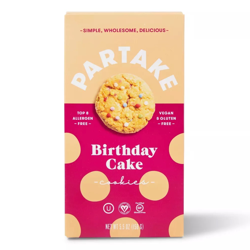 【楽天市場】Partake Gluten Free Vegan Birthday Cake Cookies 5.5oz(156g