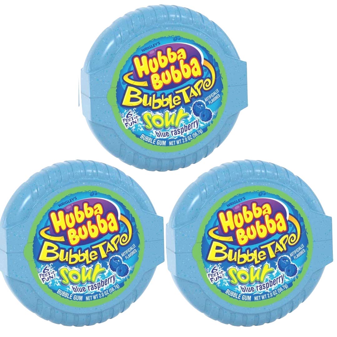 楽天市場 3個セット Hubba Bubba Bubble Tape Gum 6ft ハバ ババ バブルガム テープ サワー ブルーラズベリー味 2oz 1 メートル 6フィート アメリカーナ Americana