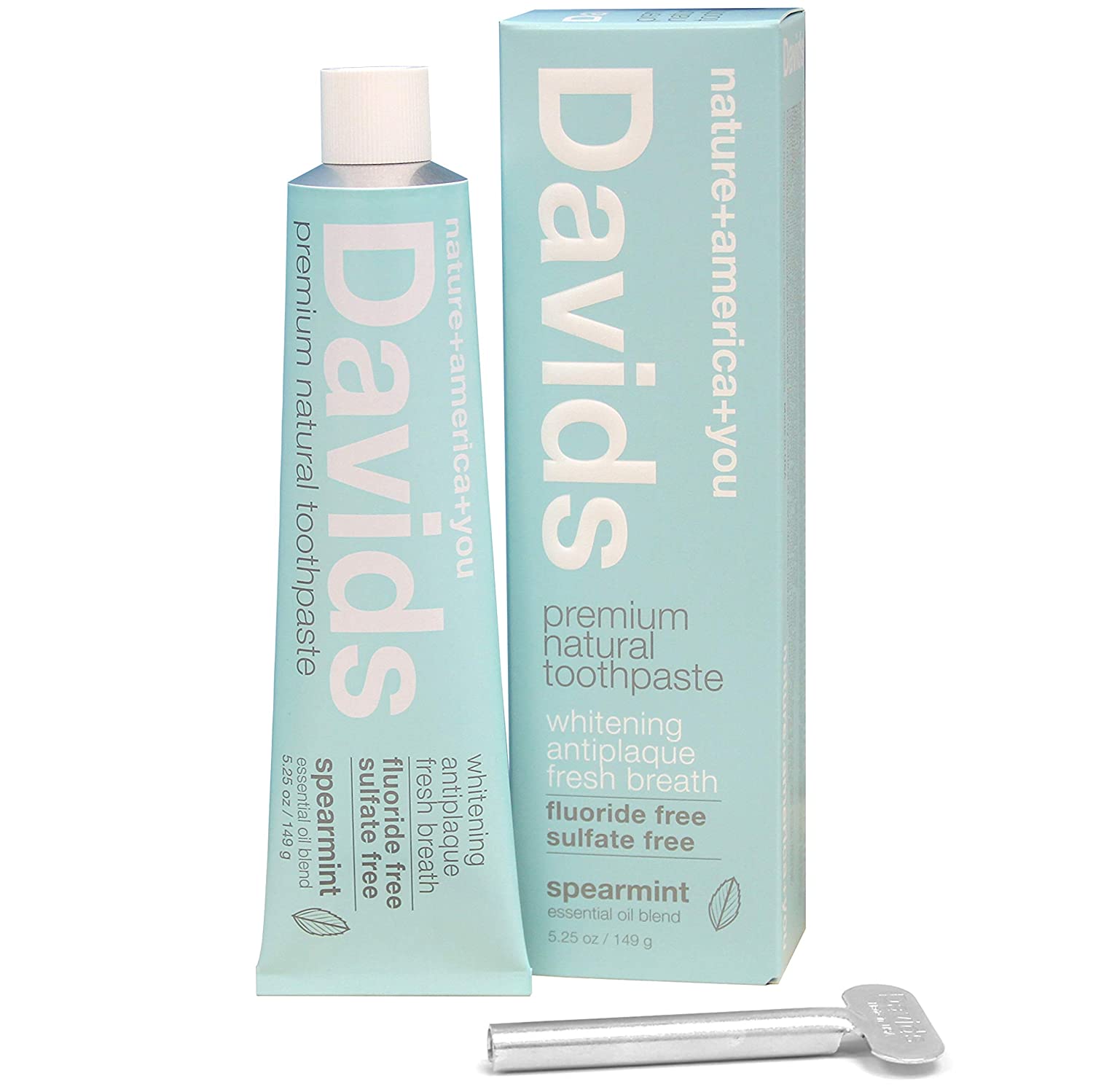 楽天市場 Davids Premium Natural Toothpaste Spearmint 5 25oz プレミアム ナチュラル 歯磨き粉 スペアミント フッ素 Slsフリー 149g アメリカーナ Americana