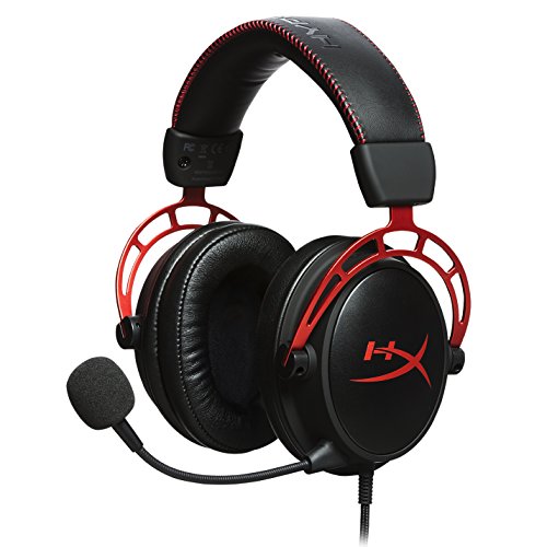 HyperX Cloud Alpha-ゲーミングヘッドセット、デュアルチャンバードライバー、アルミニウムフレーム、取り外し可能なマイク、PC、PS4、PS5、Xbox One、XboxシリーズX | S、Nintendo Switch、モバイルで動作?レッド