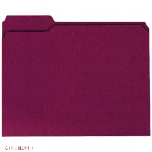 【最大2000円OFF 4/10金1:59まで】globe-weis Coloredファイルフォルダ、1?/ 3カット、強化タブ、レターサイズ、100-count Specialty