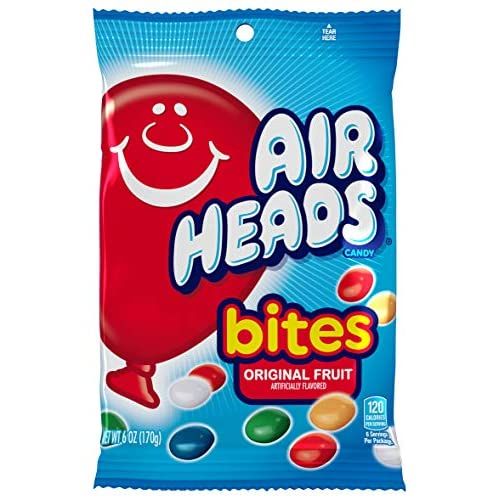 Airheads キャンディバー Bites Bag, Fruit, Non Melting, 6oz (Bulk Pack of 12)