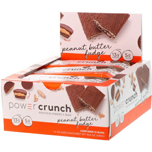 楽天市場 パワークランチ プロテインバー ピーナッツバターファッジ 12本セット Power Crunch Peanut Butter Fudge アメリカーナ Americana