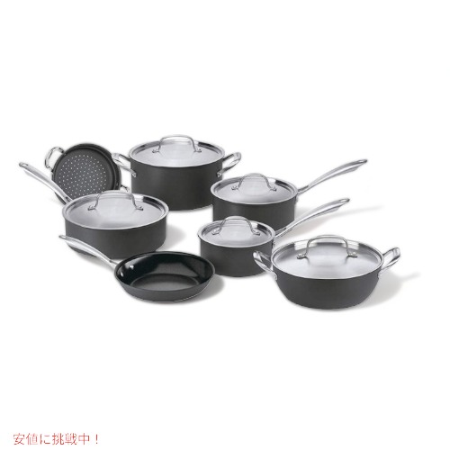 【最大2000円OFF 4/10金1:59まで】Cuisinart クイジナート GG-12 GreenGourmet 焦げ付き防止加工 12点鍋セット 調理器具セット アメリカーナがお届け!
