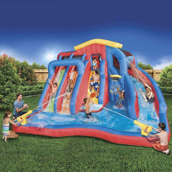 楽天市場 巨大プール 滑り台付き ビニールプール アメリカで人気の 家庭用ウォーターパーク Banzai スライダー 大型プール ジャン アメリカーナがお届け アメリカーナ Americana