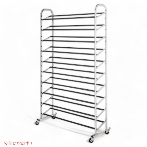 【百貨店SALE 最大限度2000円OFF引き換え証 6/11 1:59まで】Whitmor 6060-3510 Chrome Supreme 50 Pair Shoe Rack キャスター付き添い人 靴 仕合わせ アメリカーナがお届け!