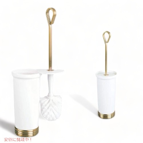 お洒落なトイレブラシ 収納用ホルダー コンパクト White Soft Brass トイレ掃除 エレガント おしゃれ トイレ小物 バスルーム アメリカ Cooltonindia Com