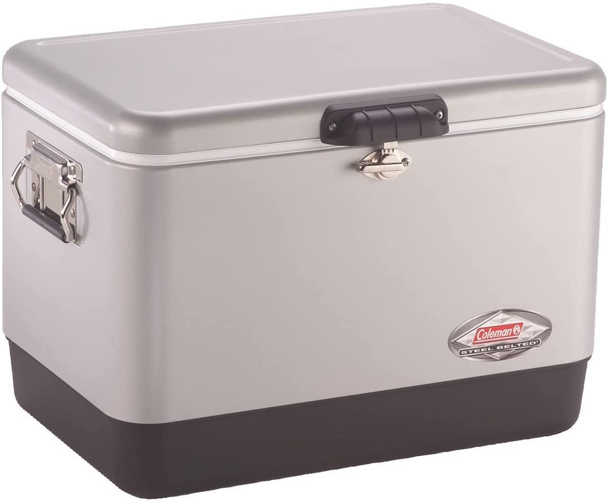 楽天市場 Coleman 54 Quart Steel Belted Cooler Silver コールマン スチールベルト クーラーボックス 54 Quart 85缶収納 大容量 保冷ボックス シルバー アメリカーナ Americana