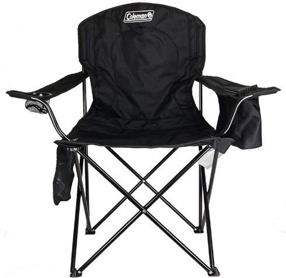 国内配送 Cooler 4 Can With Chair Quad Camping Coleman Black ブラック アウトドアチェア キャンプチェア コールマン Scholarshub Net