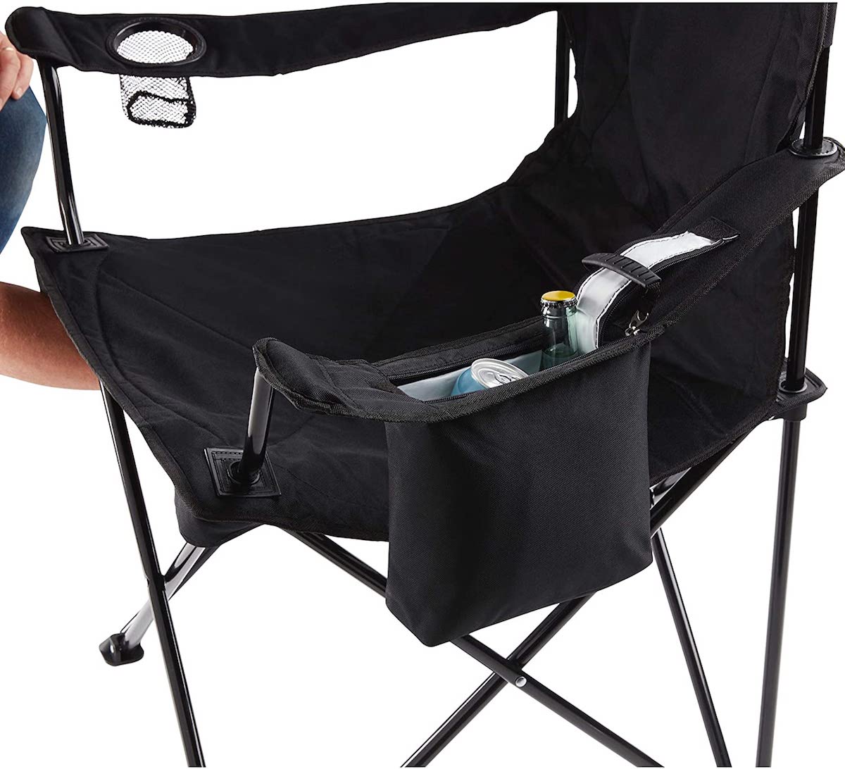 Coleman Camping Quad Chair With 4 Can Cooler Black コールマン サマーキャンプいす アウトドアチェア 涅色 Vned Org