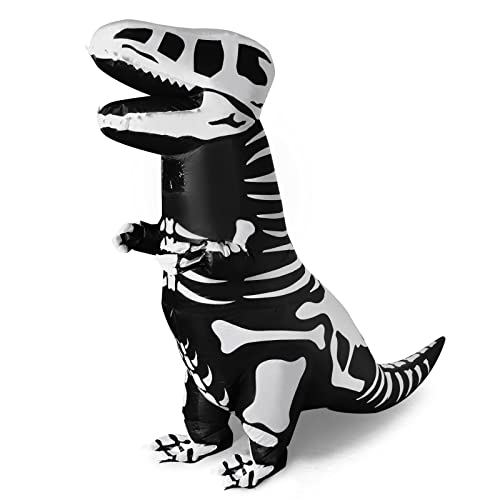 インフレータブル恐竜ハロウィンコスチューム、全身スケルトンT-Rexインフレータブルコスチューム