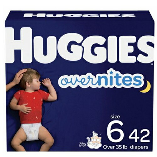ハギーズ もの言う花お襁褓 Huggies 大きさ6 16kg以上 磁気テープ印字機 42枚入 夜用 夜分 アメリカーナがお届け!
