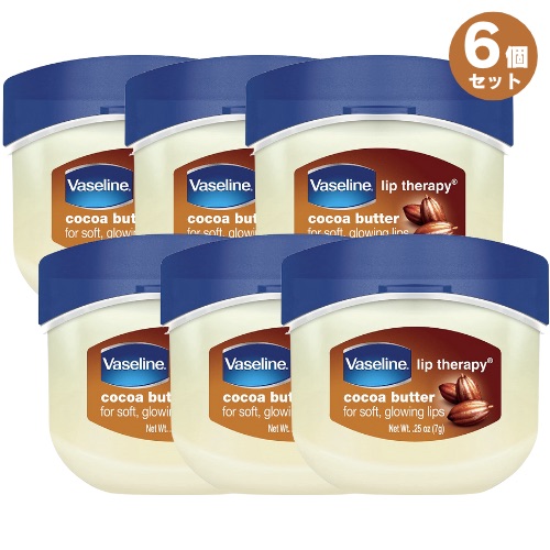 Set of 6 Vaseline Vaseline Lip Therapy Cocoa Butter 7g (0.25oz) Lip Balm Lip Therapy Cocoa Butter