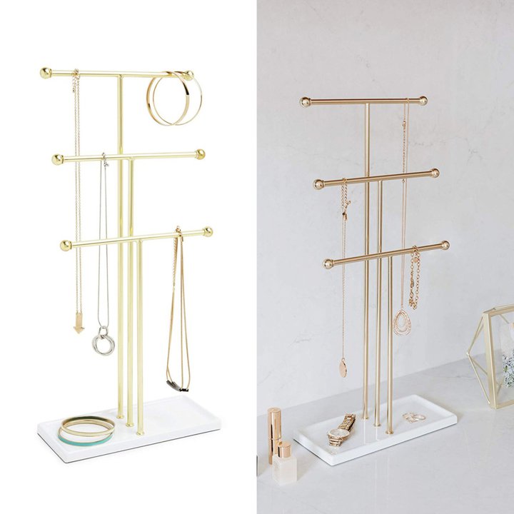 【最大2000円クーポン 4/17金 09:59まで】アクセサリーホルダー スタンド Umbra ジュエリー収納に 3段アメリカ輸入家具　アメリカ輸入雑貨 アメリカーナがお届け!