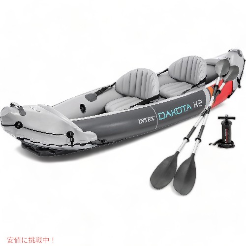 【最大2000円クーポン 4/17金 09:59まで】Intex インテックス 68310VM ダコタ K2 2 人乗りヘビーデューティビニールインフレータブルカヤック