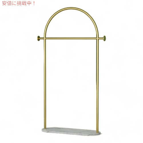 カイゾ 大理石ベース 台座付き ゴールド 洋服ラック 衣類ラック HKaikzo Gold Clothing Rack with Marble Base ?coat rack 1