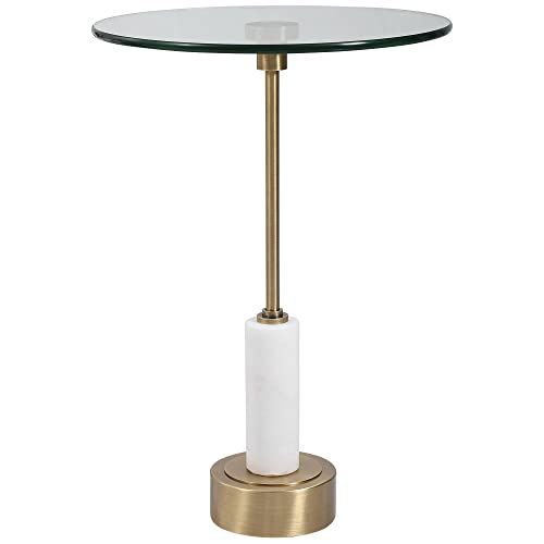 Uttermostポーツマス153/4　ワイドブラッシュドブラスアクセントテーブル 48,205円