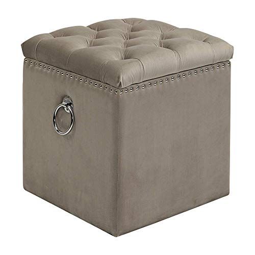 【最大2000円クーポン 7/26(日)01:59まで】Uttermost タルーラシャンパンベルベット房状収納オットマン｜アメリカーナ　Americana