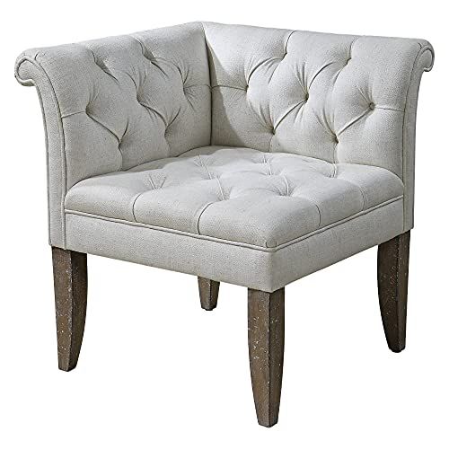 【最大2000円クーポン 7/26(日)01:59まで】UttermostTahtesaホワイトタフテッドコーナーチェア|アメリカーナ Americana