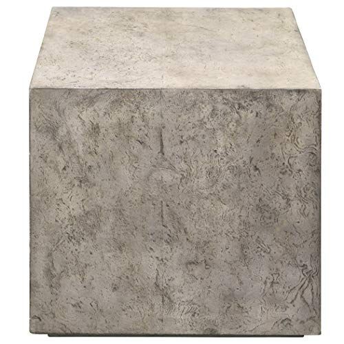 【最大2000円OFF 4/10金1:59まで】Uttermost 25463 Kioni --18.75インチキューブテーブル、ウォームグレー/ライトディストレスフィニッシュ