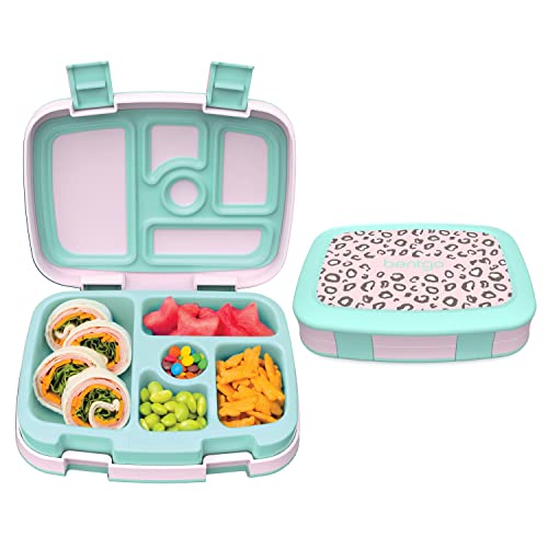Bentgo ベントゴー Kids Prints 漏れ防止 5コンパートメント (ヒョウ)
