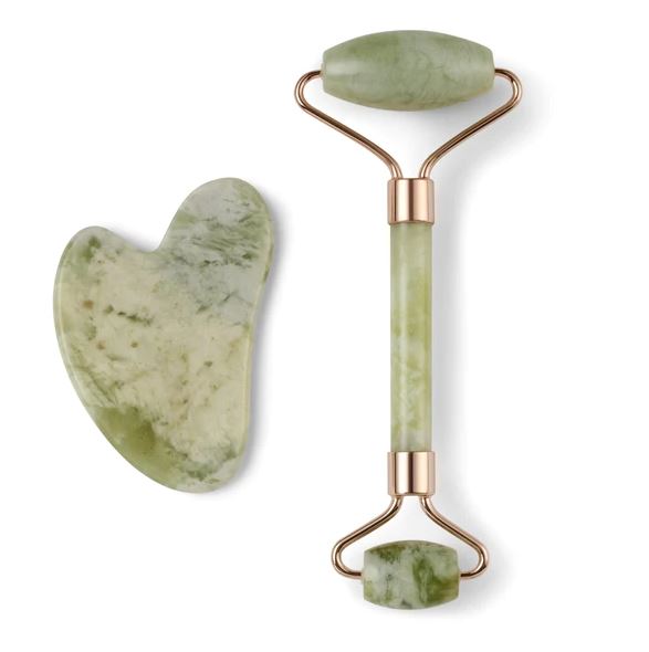 Zoe Ayla Jade Facial Roller And Gua Sha Set Americana