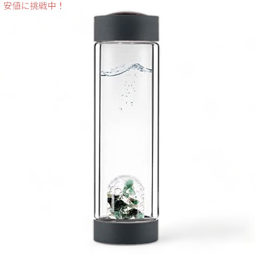 【百貨店SALE 最大限度2000円OFF引き換え証 6/11 1:59まで】VitaJuwel ViA ヒートバイタリティ エメラルドとクリアクォーツの二重壁紅茶瓶