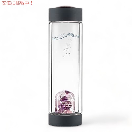 【百貨店SALE 最大限度2000円OFF引き換え証 6/11 1:59まで】VitaJuwel ViA 高熱 ウェルネス アメジスト、ローズクォーツ、クリアクォーツの二重壁紅茶瓶