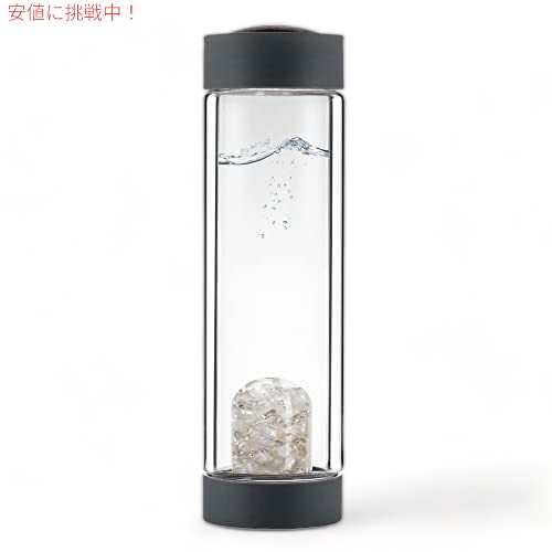 【百貨店SALE 最大限度2000円OFF引き換え証 6/11 1:59まで】VitaJuwel ViA Heat ルナ お月さま石ころとクリアクォーツの二重壁紅茶瓶