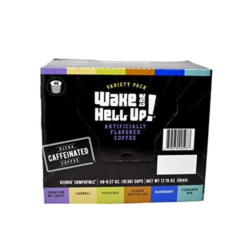 【最大2000円OFF 4/10金1:59まで】ウェイク・ザ・ヘル・アップ！バラエティ パック フレーバー シングル サーブ コーヒー ポッド ウルトラカフェイン入りコーヒー48 カウン