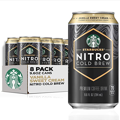Starbucks ニトロコールドブリュー, バニラスイートクリーム 9.6 fl oz 缶 (8 パック)