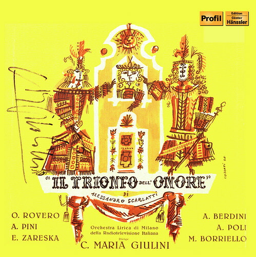 【輸入盤CD】【新品】Scarlatti/Orchestra Lirica Di Milano / Scarlatti: Il Trionfo Dell'Onore 【K2016/10/14発売】