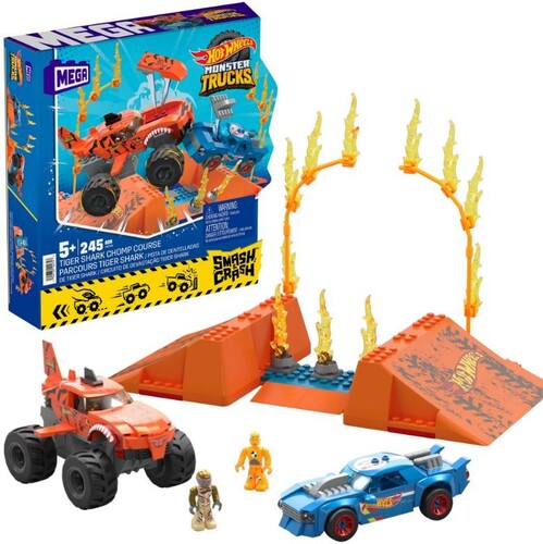 【新品】MEGA BLOKS HOT WHEELS / HOT WHEELS SMASH N CRASH TIGER SHARK CHOMP COURSE【F2023/2/28発売】