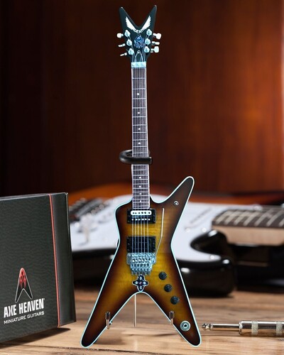【新品】Axe Heaven Dimebag Darrell Dean Far Beyond Driven Tribute ML Tobacco Sunburst Mini Guitar Replica Collectible DD-005｜あめりかん・ぱい