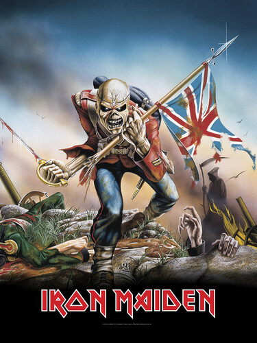 シェルパフリース　ブランケット【新品】Rocksax - Iron Maiden - Sherpa Fleece Throw - Trooper (127cm x 152cm)【F2025/10/31発売】(アイアン・メイデン)