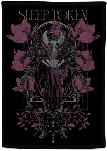 ブランケット【新品】Rocksax - Sleep Token - Sherpa Fleece Blanket - Even In Arcadia 2 (152cm x 203cm)【F2025/10/31発売】