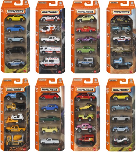【新品】MATCHBOX BASIC 1 64 CAR 5 PACK 12 PIECE G ASRT (マテル製マッチボックスベーシック1:64スケールカー5パック12個Gアソート)【F2025/12/30発売】