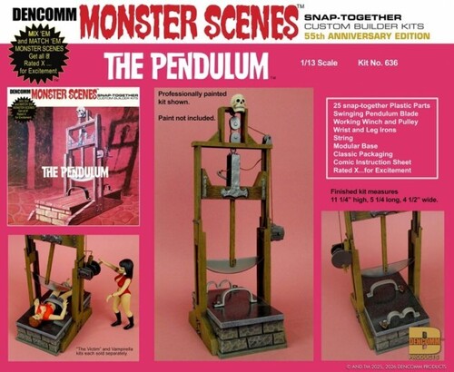 モデルキット【新品】DENCOMM - Monster Scenes S2 - 1:13 Scale Model Kit - The Pendulum: 55th Anniversary Limited Edition【F2026/5/1発売】