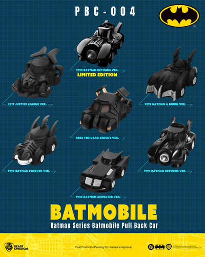 ミニカー【新品】BATMAN SERIES BATMOBILE PULL BACK CAR 6CT PDQ【F2026/8/25発売】|あめりかん・ぱい