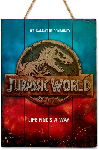 【新品】Jurrasic World - Woodart 3D - Life Finds a Way Hanging Sign (ジュラシック・ワールド/ 木製 ウォールアート(【F2026/6/30発売】｜あめりかん・ぱい