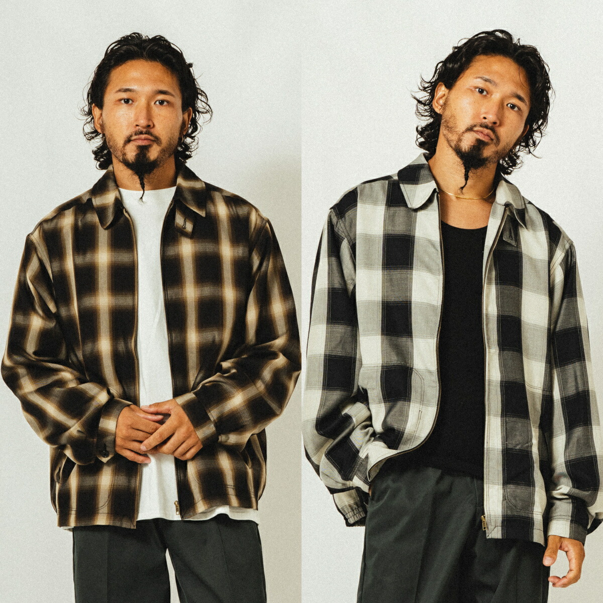 オンブレ ジップジャケット 細工物上衣 メンズ 【 ビッグマイクロホン / BIG MIKE 】 上衣 人絹 無地 アウター 読み合わせる上衣 細工物ティーシャツ アメカジ バイ鉄道車両 読み合わせる オンブレ ヒッコリー 細工物 スケーター 表どおり レディース キッズ BIGMIKE