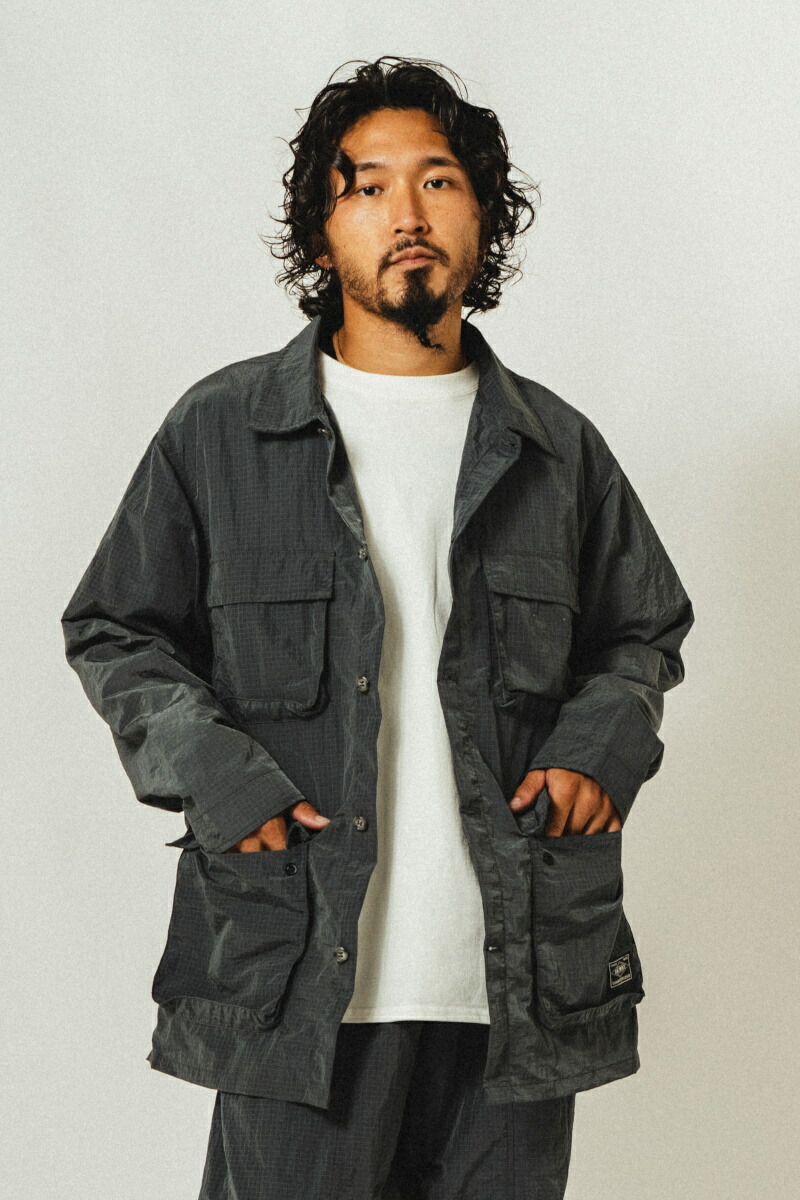 ファティーグジャケット 下唇立ちふさがる ナイロン上衣 メンズ 【 ビッグマイクロホン / BIG MIKE 】 撥水 無地 アウター 細工物上衣 細工物ティーシャツ アメカジ バイ鉄道車両 読み合わせる オンブレ ヒッコリー 細工物 スケーター 表どおり レディース キッズ BIGMIKE 102516700