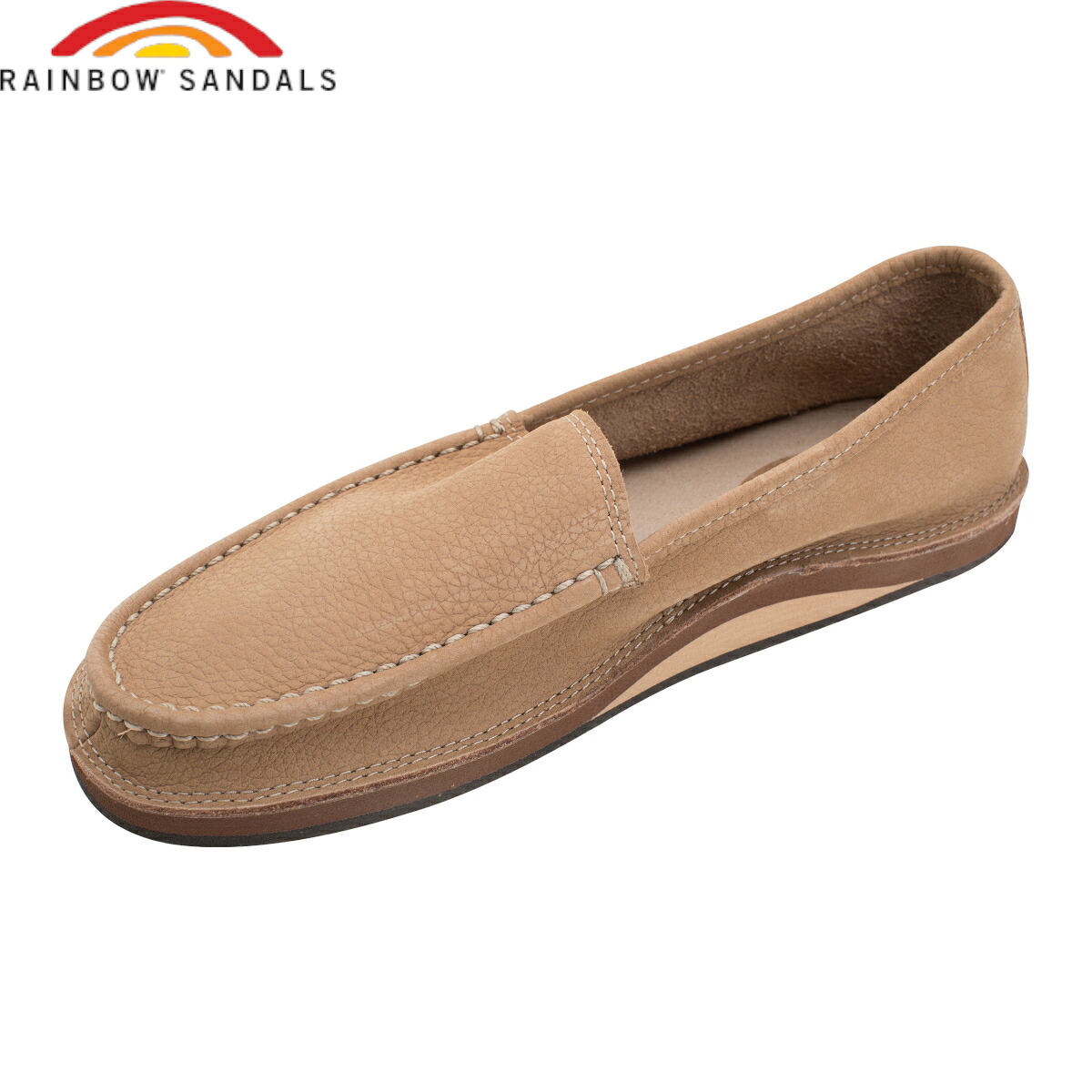 サンダル スリッポン シューズ メンズ RAINBOW SANDALS / レインボーサンダル ローファー モカシュー レザー ハワイ サーファー 海 無地 アメリカ 並行輸入 インポート ワークシャツ アメカジ バイカー オンブレ ヒッコリー ワーク スケーター ストリート レディース キッズ｜AMERICAN STADIUM
