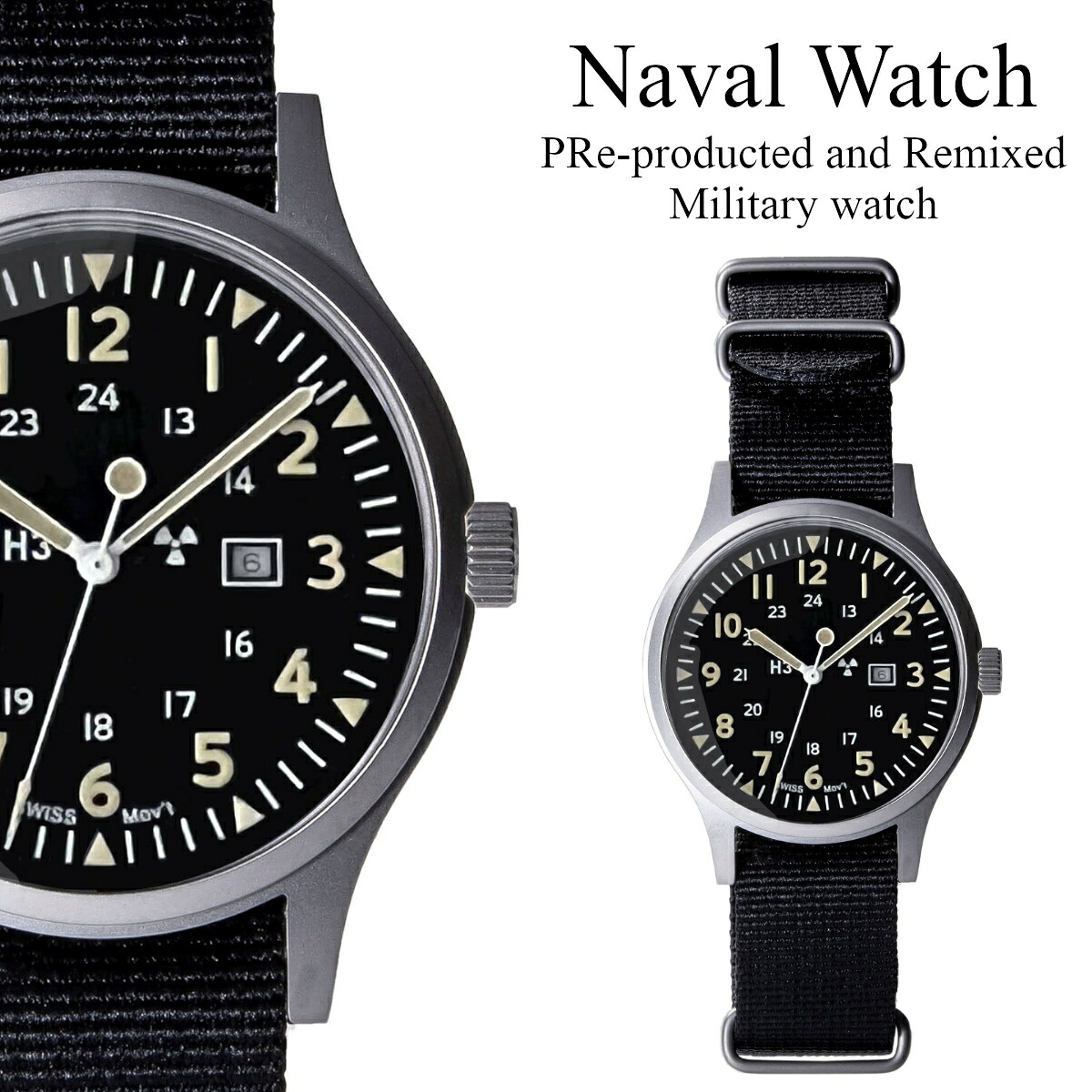 【 NAVAL WATCH ： Mil.-01B 】Naval military watch Mil.-01B US Army Type｜AMERICAN STADIUM