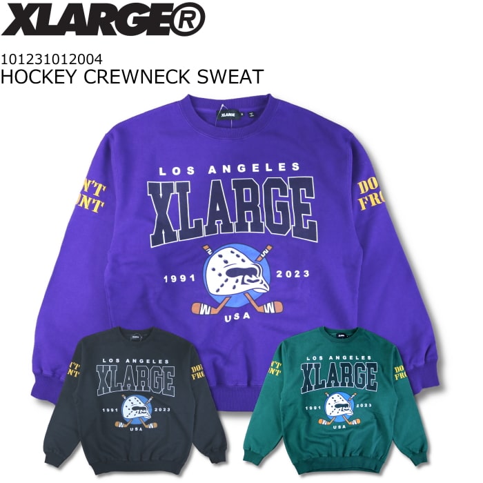 【 SALE 返品交換不可 】 XLARGE HOCKEY CREWNECK SWEAT エクストララージ ホッケー クルーネック スウェット 値下げ セール 返品交換不可