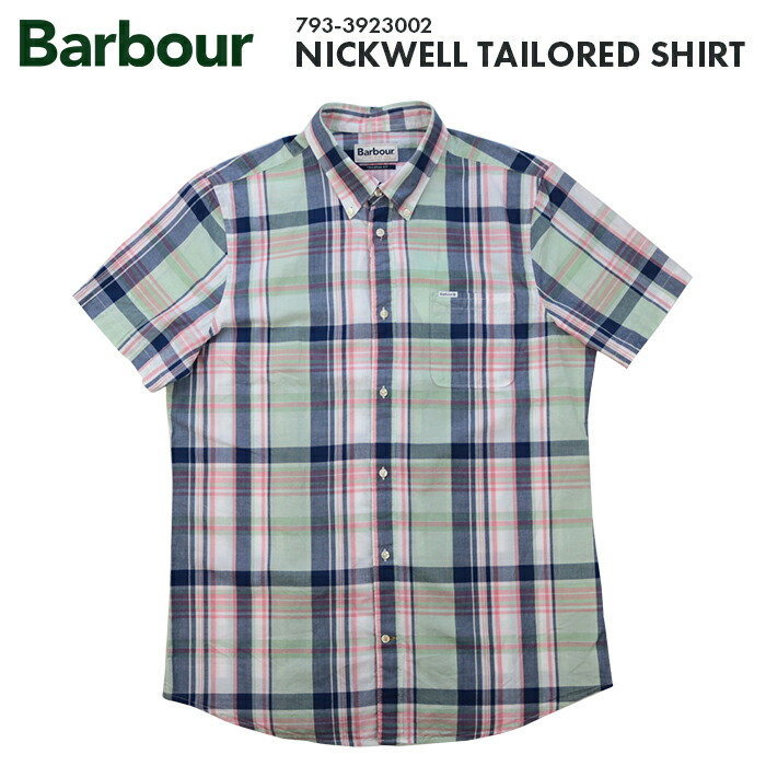 Barbour バブアー NICKWELL TAILORED SHIRT ニックウェル テーラード 半袖シャツ 793-3923002 送料無料|610アメリカ屋