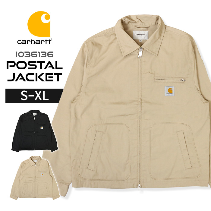 カーハート Carhartt WIP ポスタルジャケット I036136-26S 【 2026 春 新作 】 ジャケット アウター ライトアウター メンズ 襟あり ポリコットン ミッドウェイト ダブルジップ ワークジャケット ジップジャケット ブルゾン 無地 カジュアル ストリート ブランド 正規品|610アメリカ屋