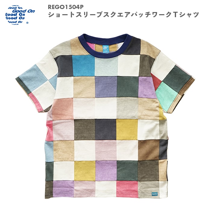 Good On グッドオン ショートスリーブスクエアパッチワークＴシャツ REGO1504P｜６１０アメリカ屋