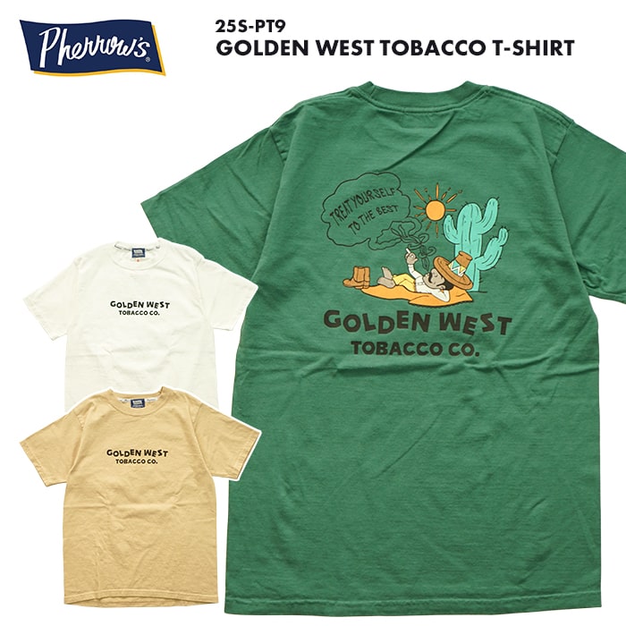 楽天市場】Pherrow's フェローズ GOLDEN WEST TOBACCO T-SHIRT